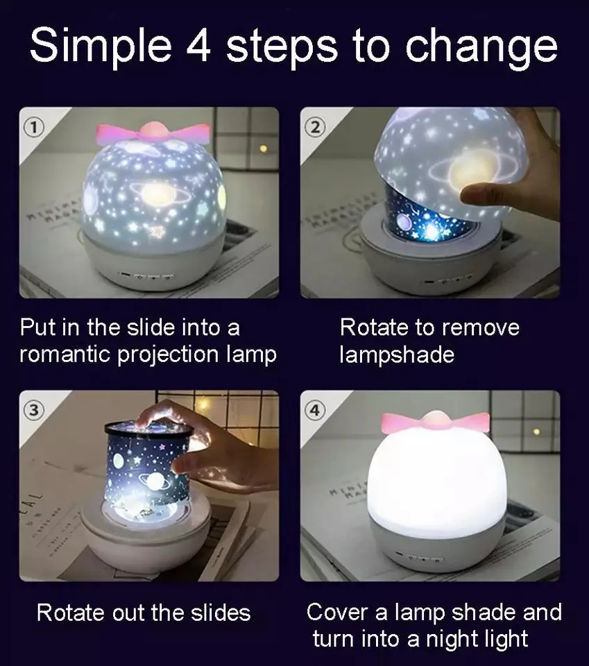 360 Rotation Starry Sky Projector