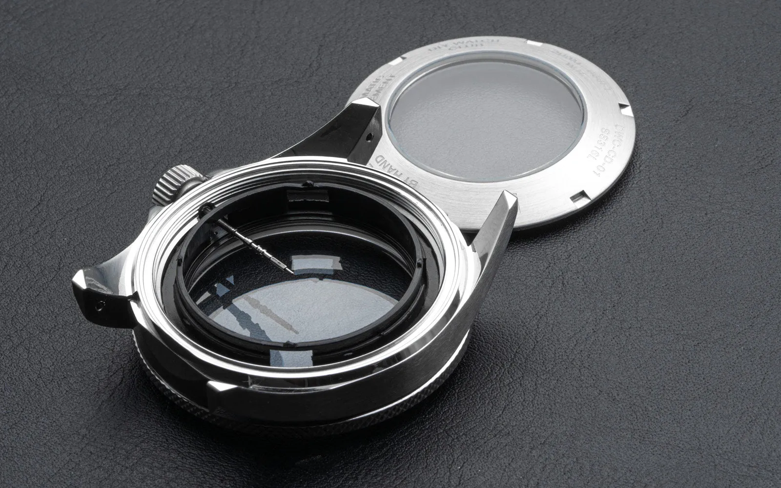 42mm DWC Diver Case - Coin Edge variant - Stainless Steel - Sapphire Dome (DWC-CD-01)