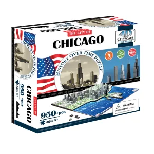 4D Cityscape Time Puzzle - Chicago, USA