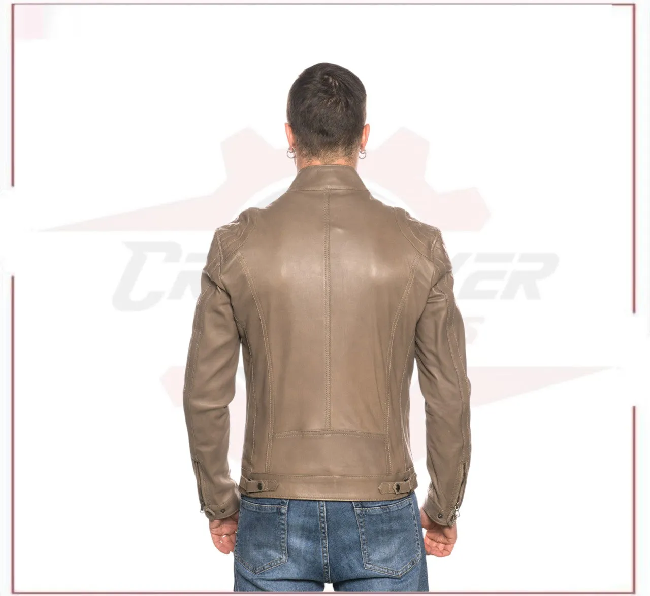 Avatar - Biker Men's Genuine Mudd colored Leather