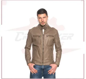 Avatar - Biker Men's Genuine Mudd colored Leather