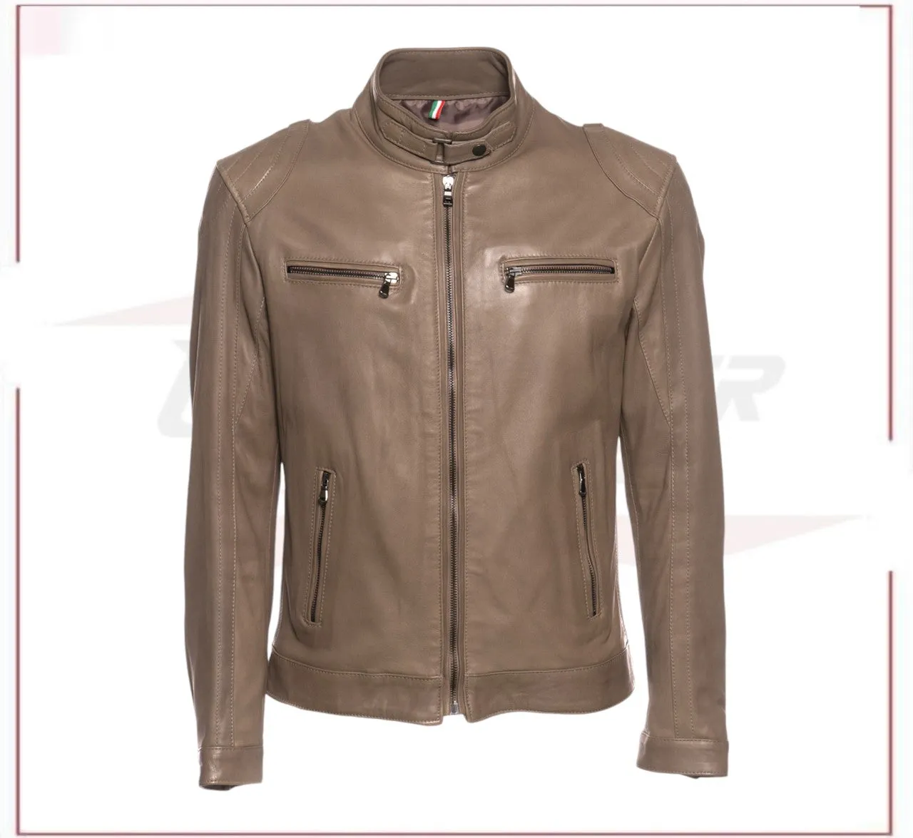 Avatar - Biker Men's Genuine Mudd colored Leather