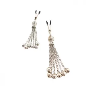 Bijoux de Tweezer Style Nipple Clamps Chain Tassel