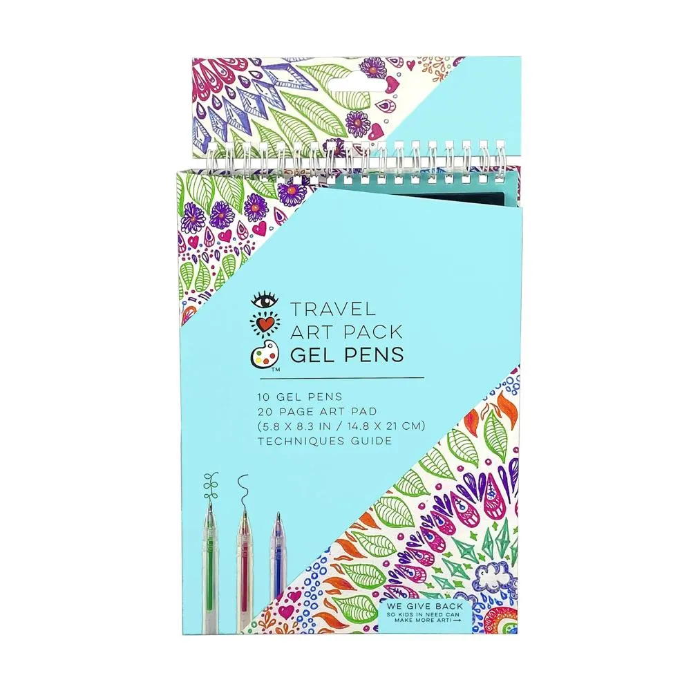 Bright Stripes iHeartArt Travel Art Pack Gel Pens