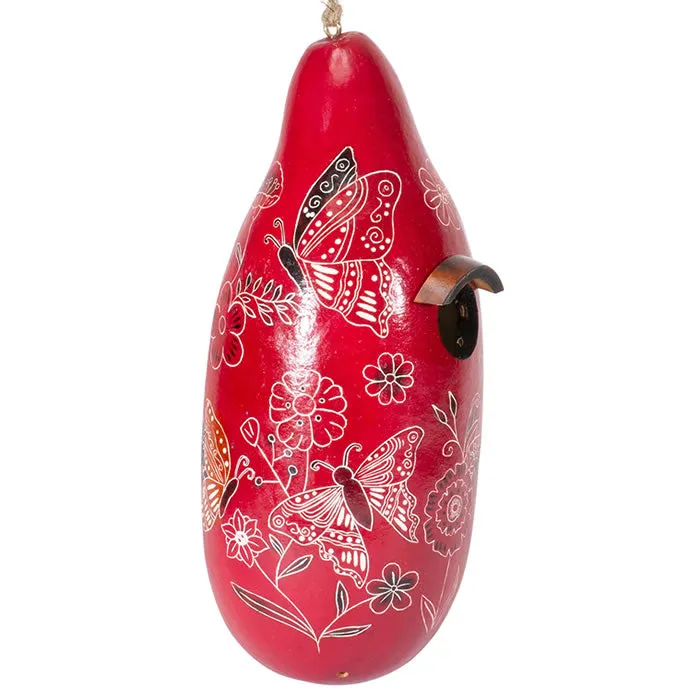 Butterfly Gourd Birdhouse, Choose from 2 Colors
