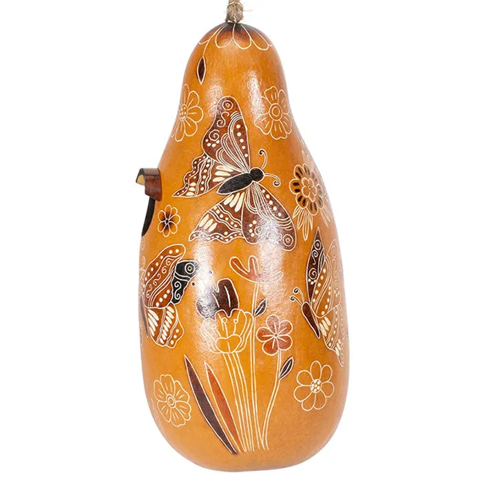 Butterfly Gourd Birdhouse, Choose from 2 Colors