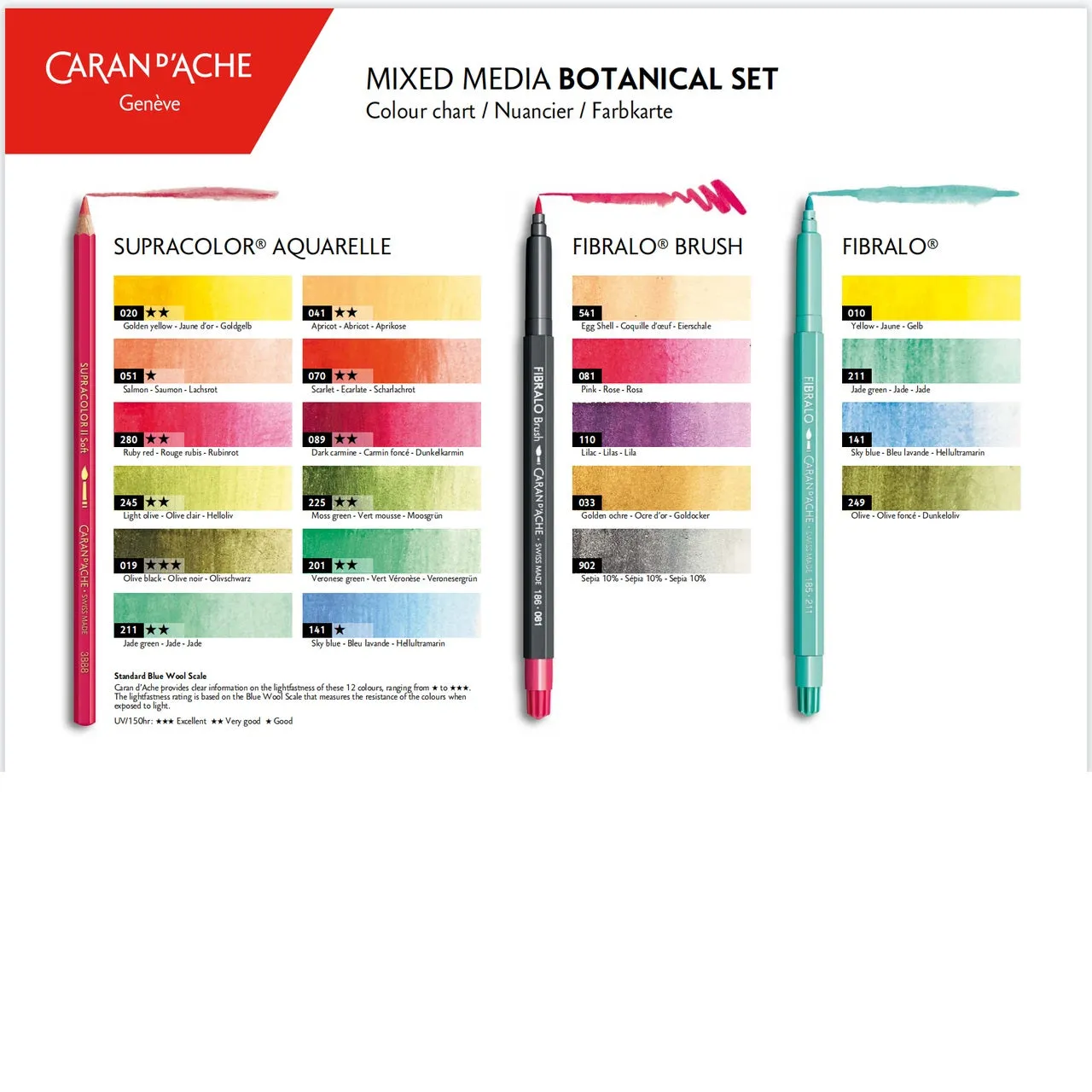 Caran d'Ache Botanical Colouring and Lettering Set