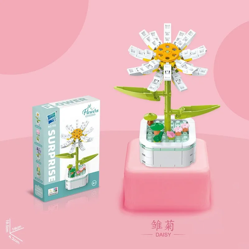 Colorful Flower Assembly Building Blocks