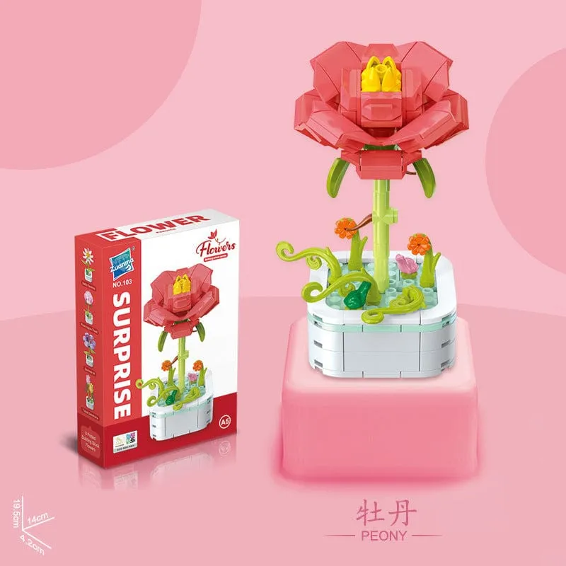 Colorful Flower Assembly Building Blocks