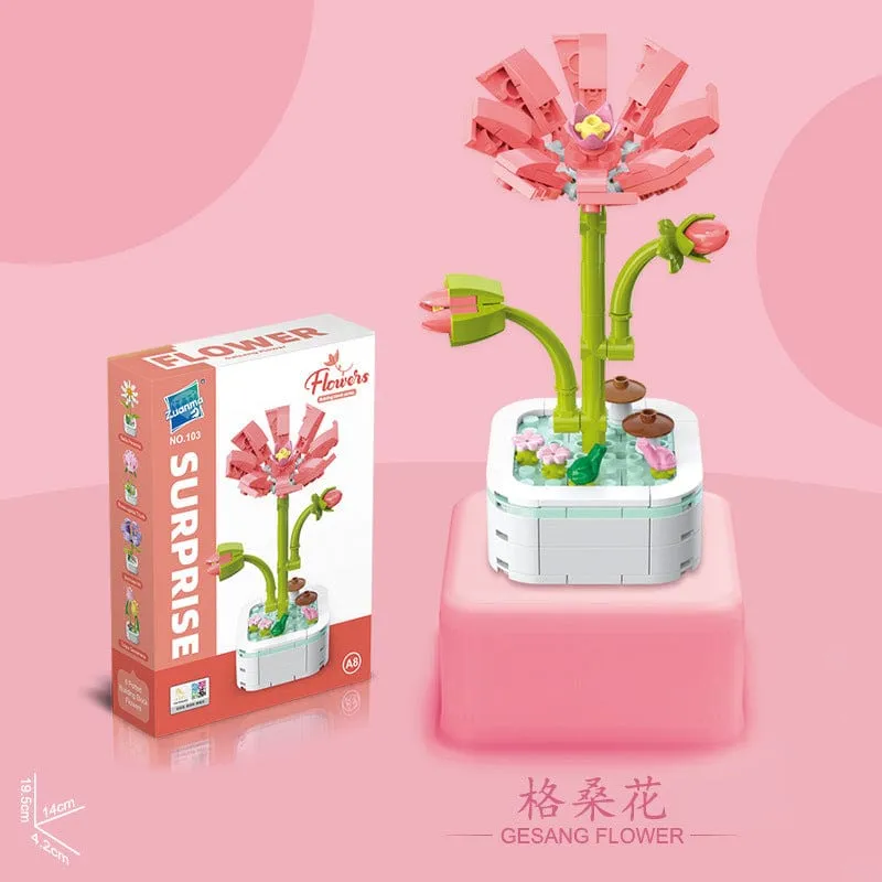 Colorful Flower Assembly Building Blocks