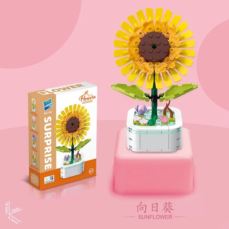 Colorful Flower Assembly Building Blocks