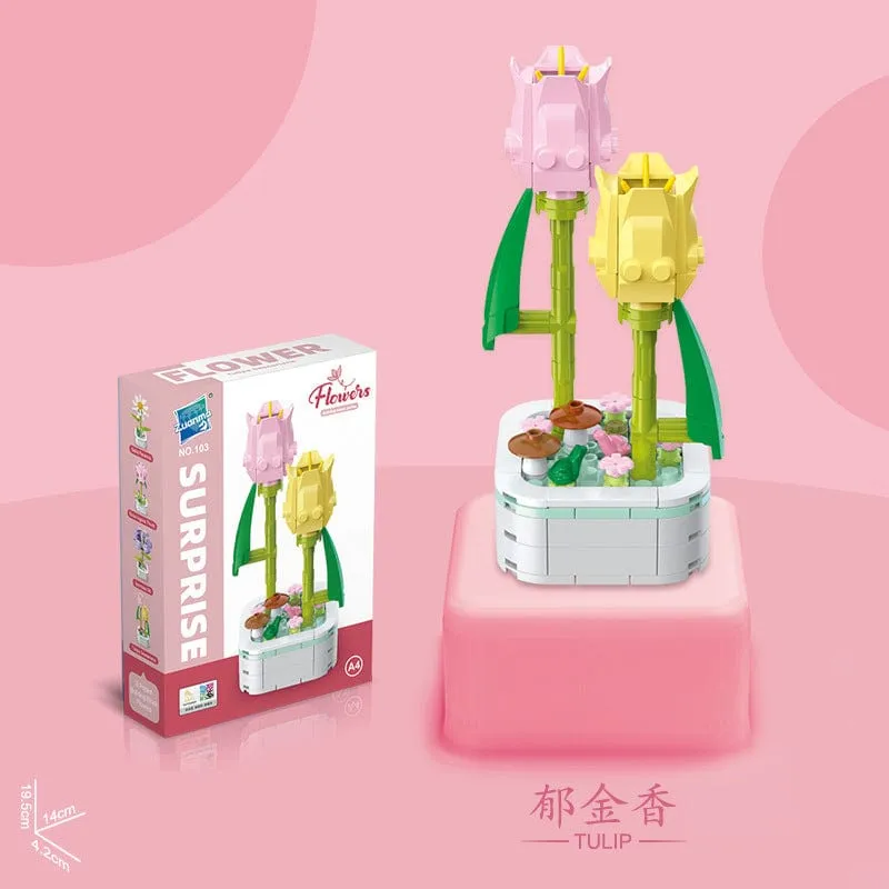 Colorful Flower Assembly Building Blocks