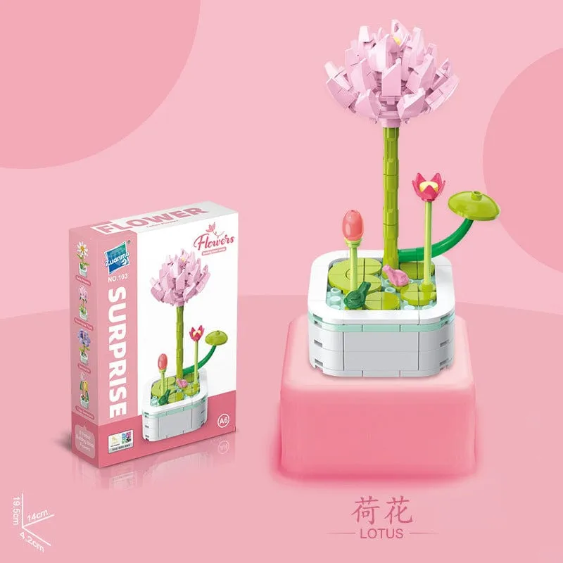 Colorful Flower Assembly Building Blocks