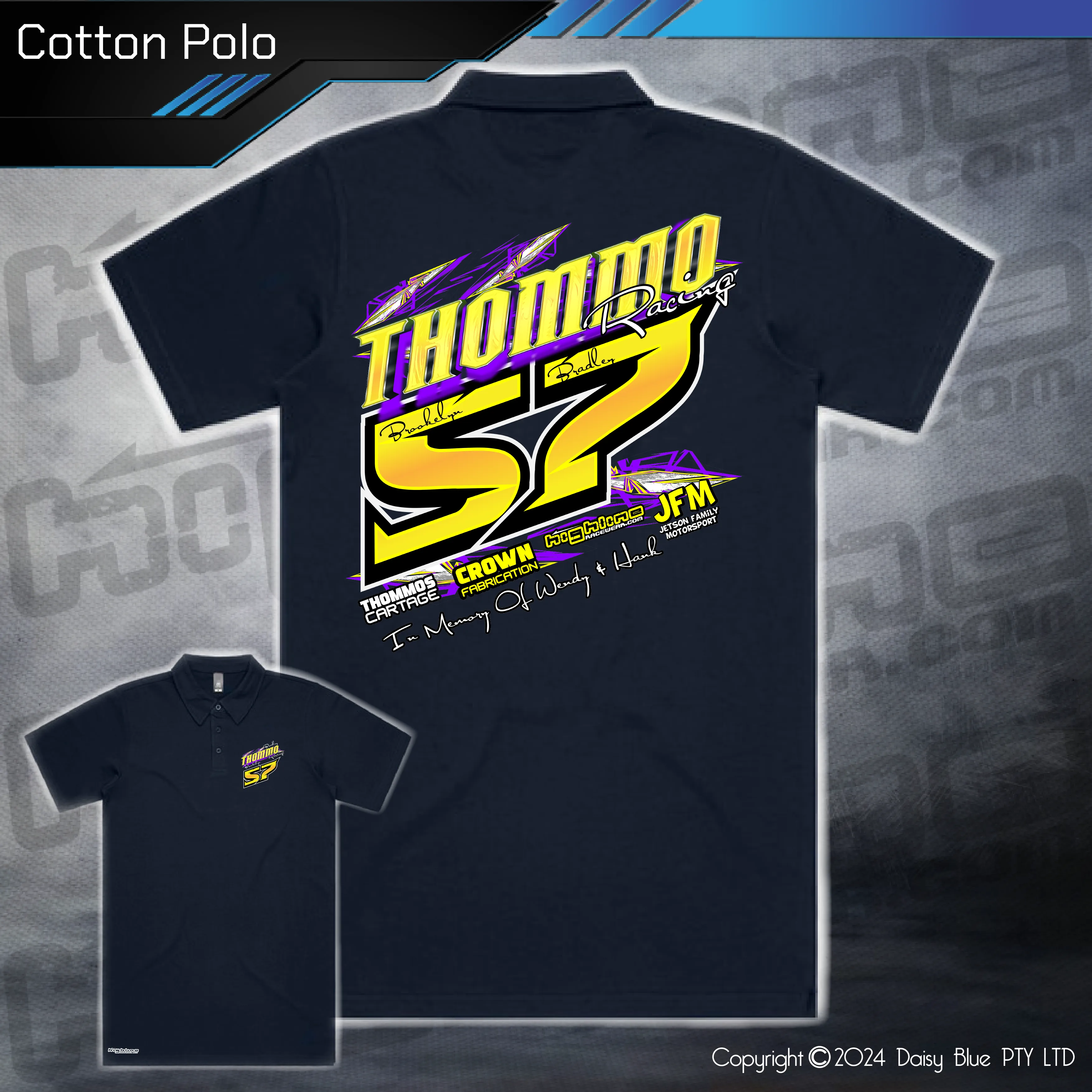 Cotton Polo - Thommo Racing