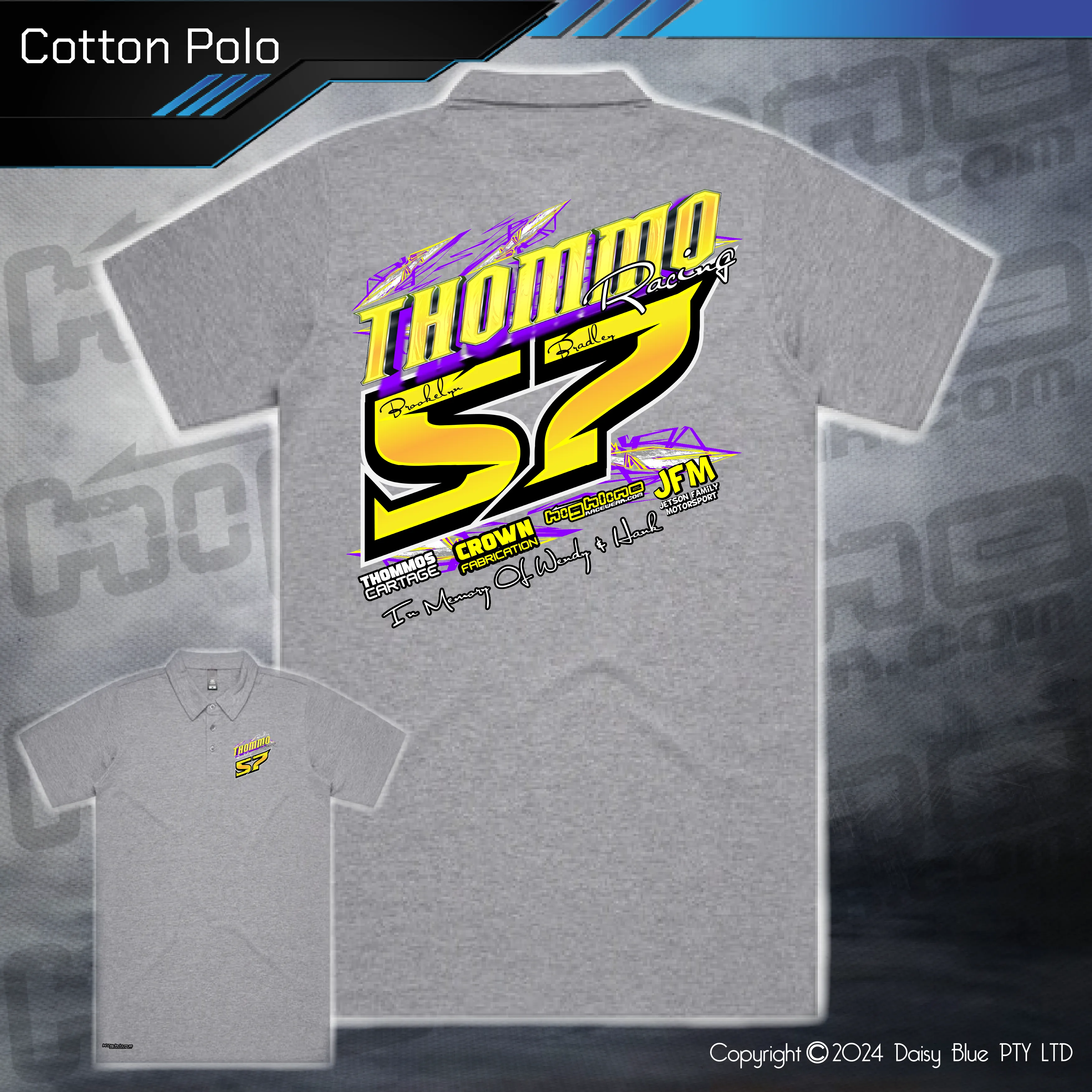 Cotton Polo - Thommo Racing