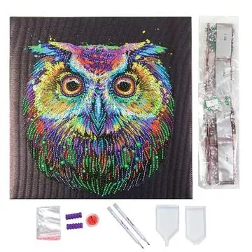 Craft Buddy DIY Crystal Art Medium Framed Kit - Nocturnal Wonder