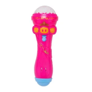 Creative Microphone Model Lighting Toys Wireless Music Karaoke Flashing Projector Mike Kids Toy Gift