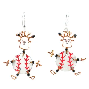 Dancing Girl Baseball Fanatic Earrings Creative Alternatives