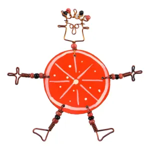 Dancing Girl Orange Slice Pin Creative Alternatives