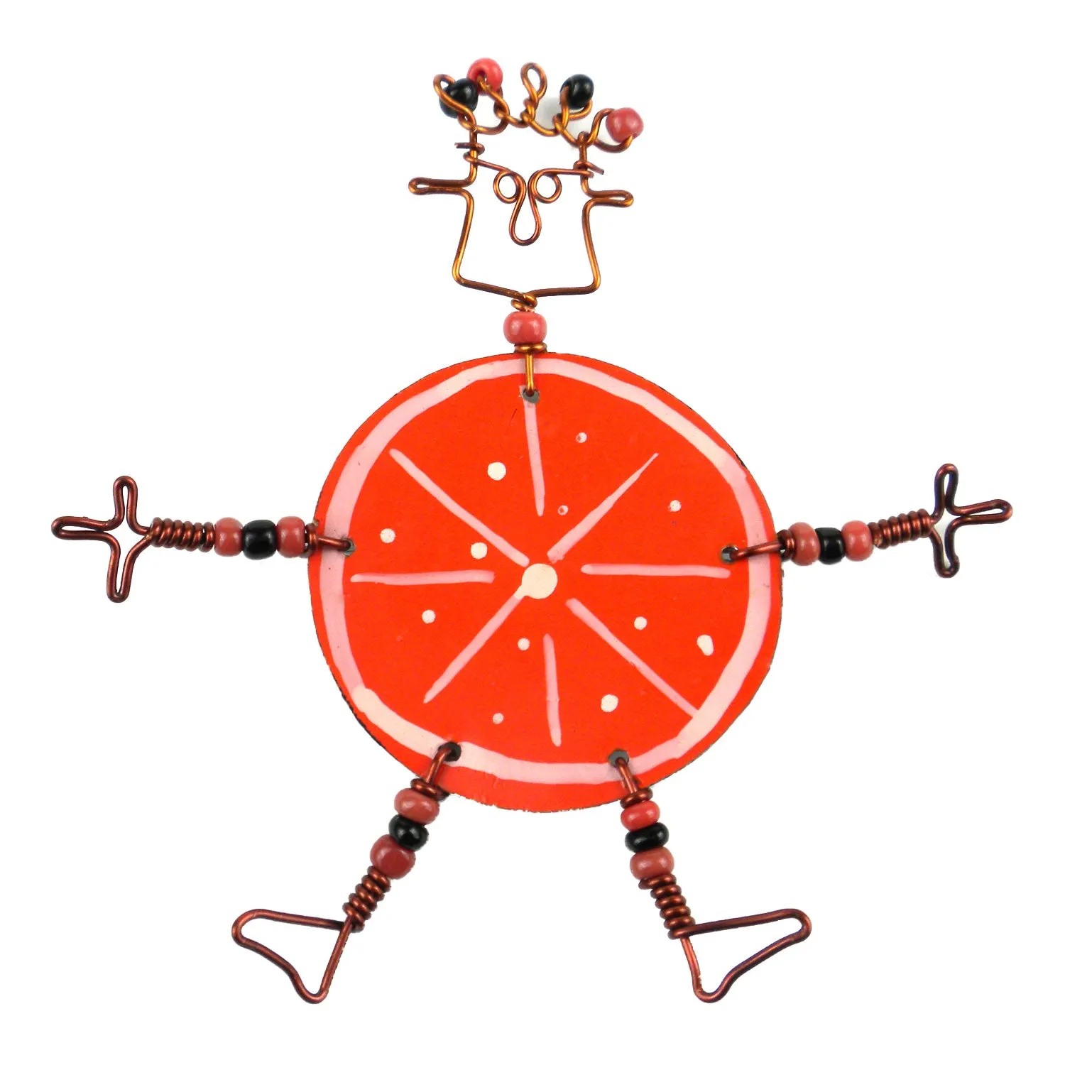 Dancing Girl Orange Slice Pin Creative Alternatives