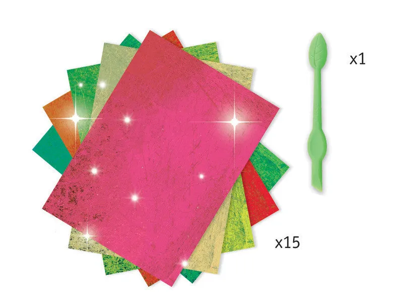 Djeco - Glitter Boards Fireflies Foil Pictures