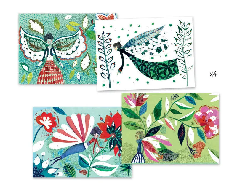 Djeco - Glitter Boards Fireflies Foil Pictures