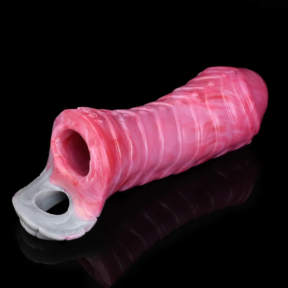 Dragon Penis Sleeve Cock Ring Male Sex Toy - Silicone Monsterdildo Penis Enlarger Sexshop