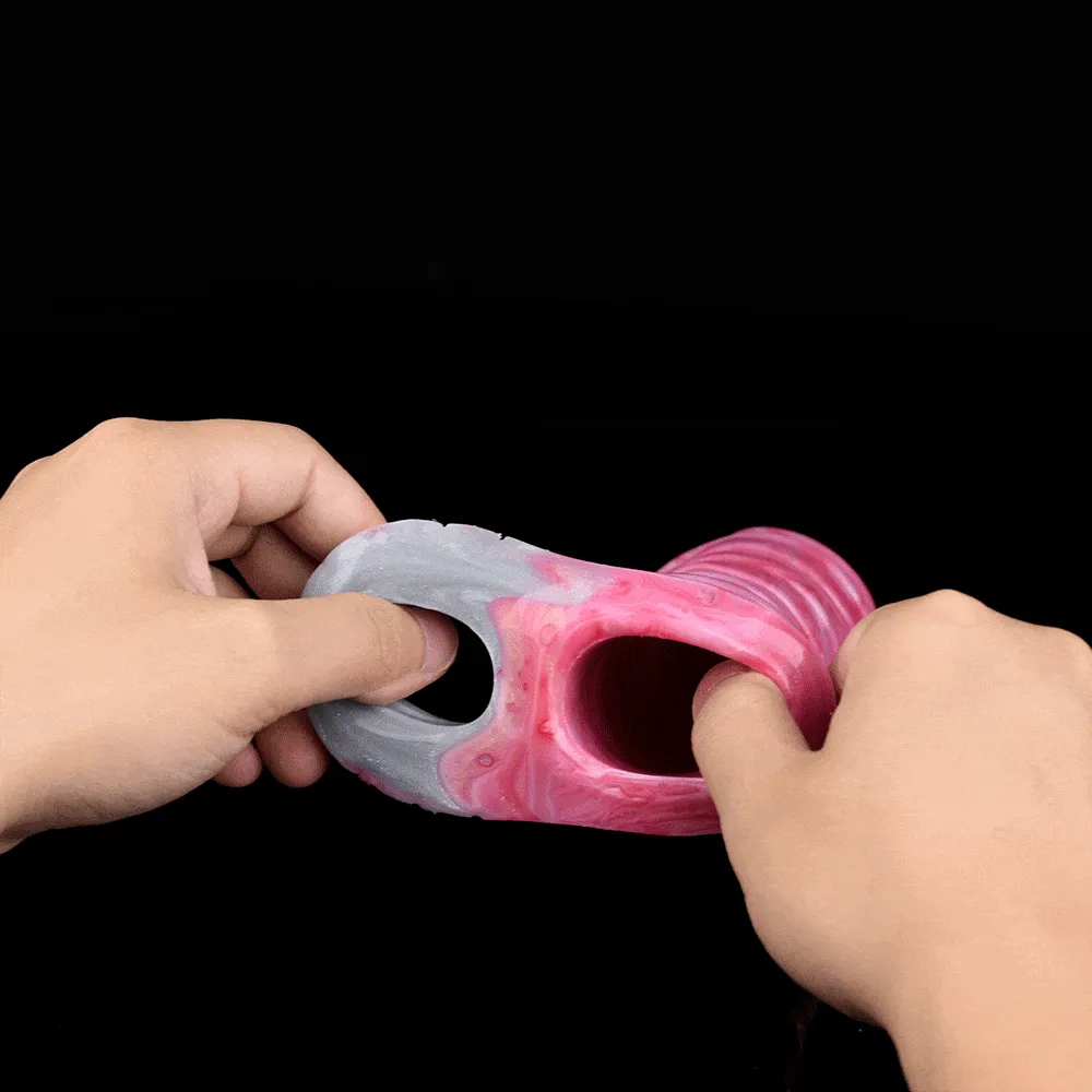 Dragon Penis Sleeve Cock Ring Male Sex Toy - Silicone Monsterdildo Penis Enlarger Sexshop