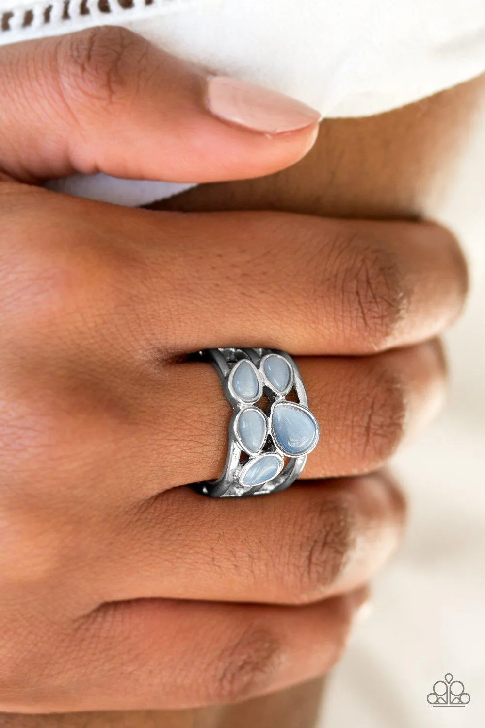 Dreamy Glow Blue Moonstone Ring - Paparazzi Accessories