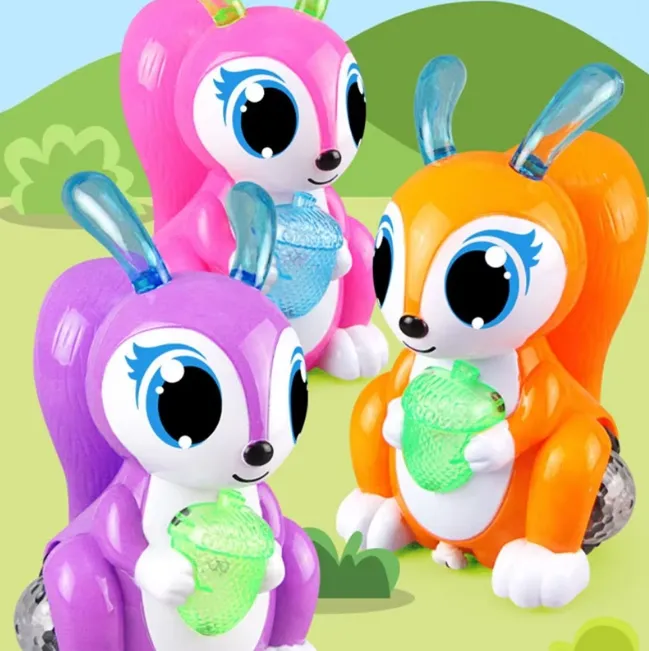 Electric Rotating Squirrel Toy With Light & Music