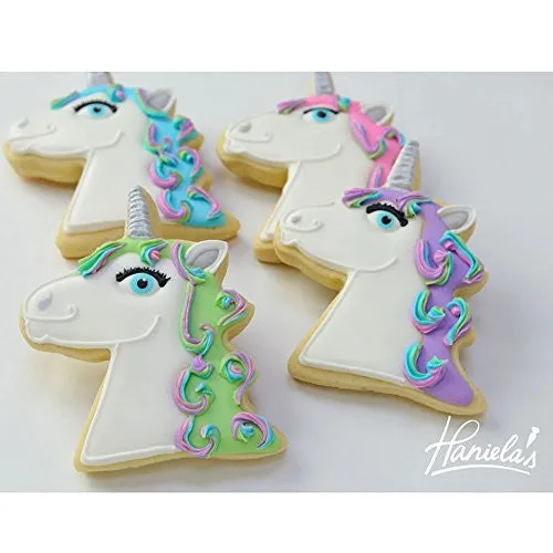 Fantasy Unicorn Cookie Cutter Set - 3 Piece - Unicorn Head, Unicorn, and Rainbow - Ann Clark Cookie Cutters - US Tin Plated Steel