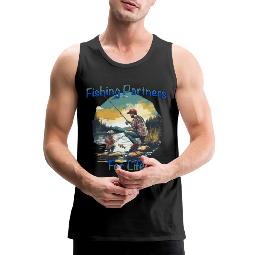 Fishing Partners for Life (Dad and Son) Men’s Premium Tank Top