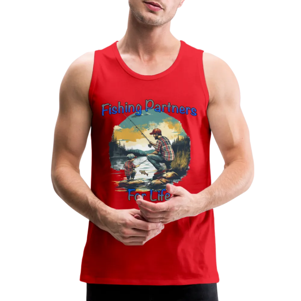 Fishing Partners for Life (Dad and Son) Men’s Premium Tank Top