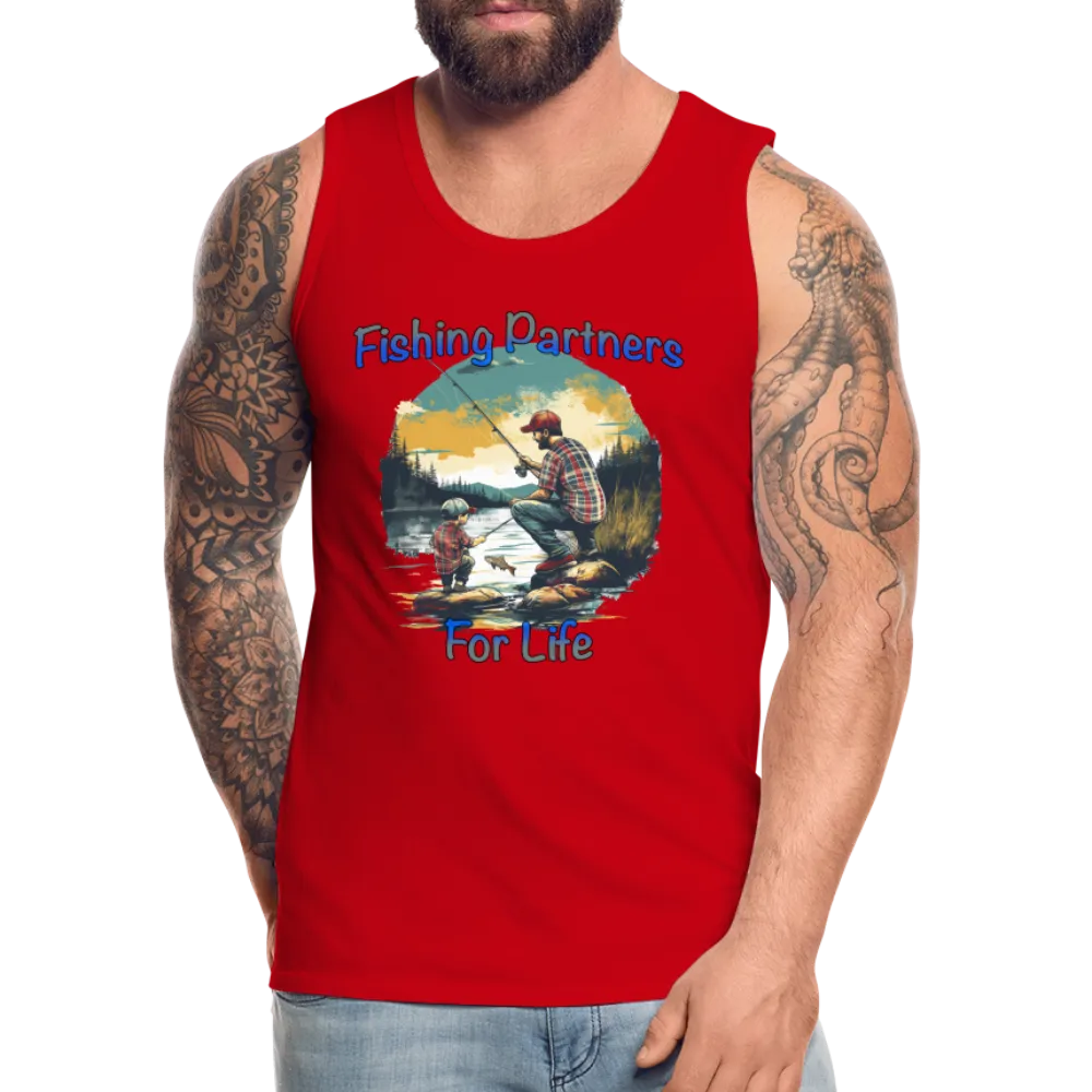 Fishing Partners for Life (Dad and Son) Men’s Premium Tank Top