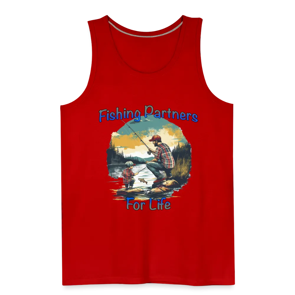 Fishing Partners for Life (Dad and Son) Men’s Premium Tank Top