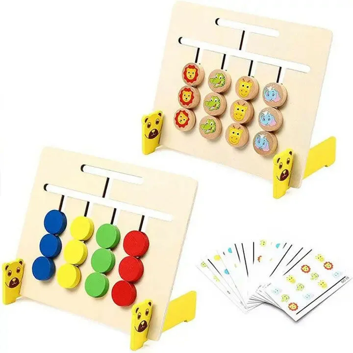 Four Colour Animal Logic Educational Wooden Game