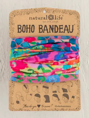 Full Boho Bandeau® Headband - Rainbow Floral Rows