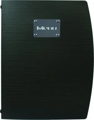 Genware MC-RCA5-BL Rio A5 Menu Holder Black 4 Pages