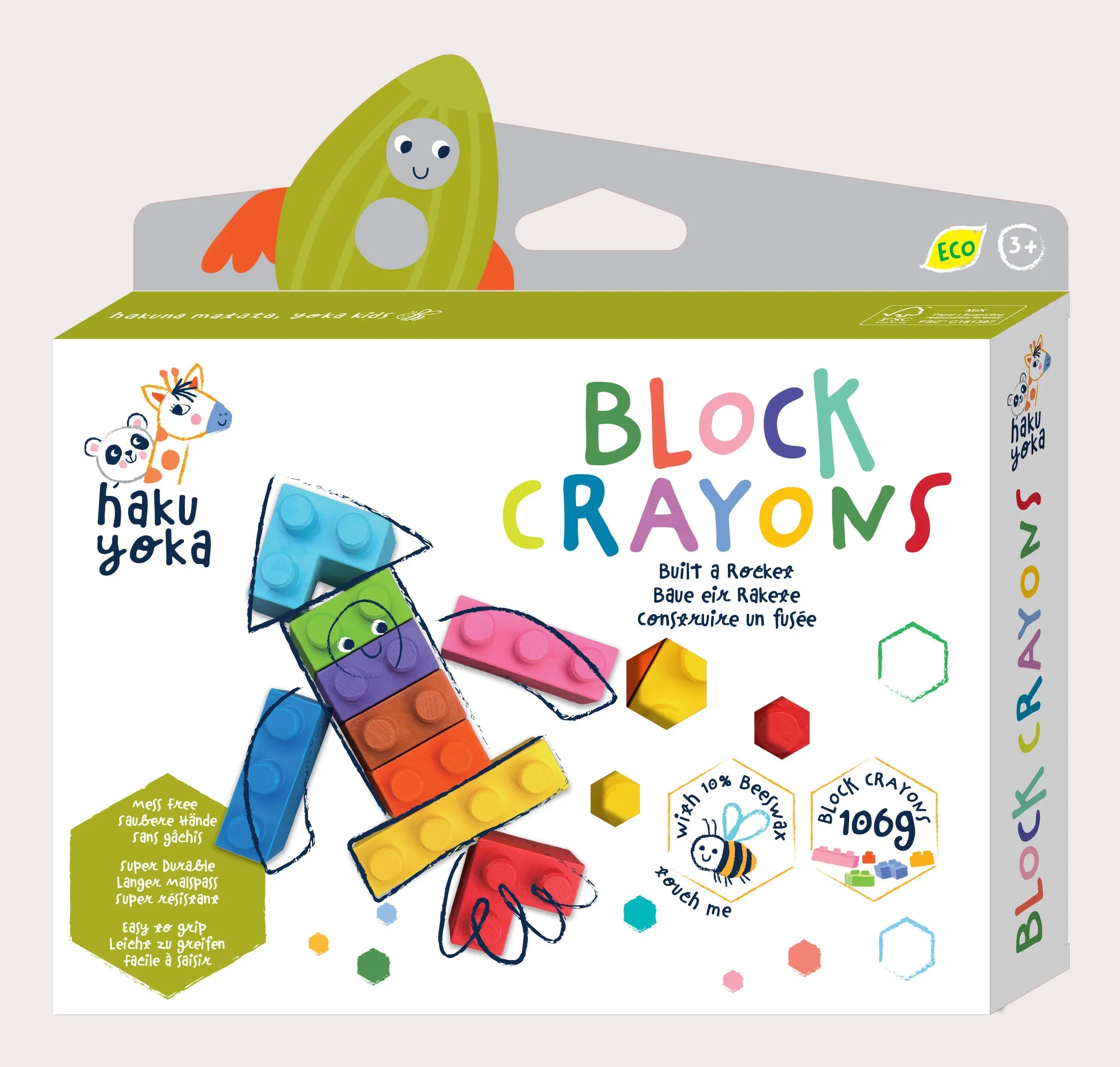 Haku Yoka Block Crayons Assorted
