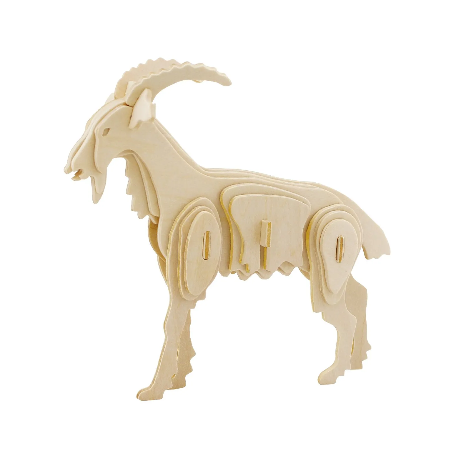 Hands Craft DIY 3D Wooden Puzzle 6 ct, Farm Animals-JP2B7