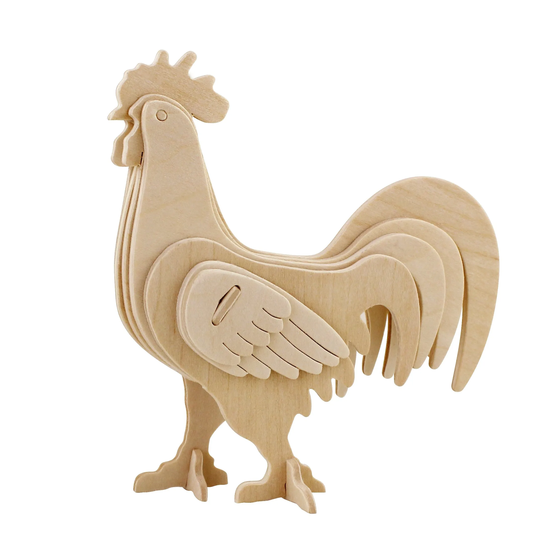Hands Craft DIY 3D Wooden Puzzle 6 ct, Farm Animals-JP2B7