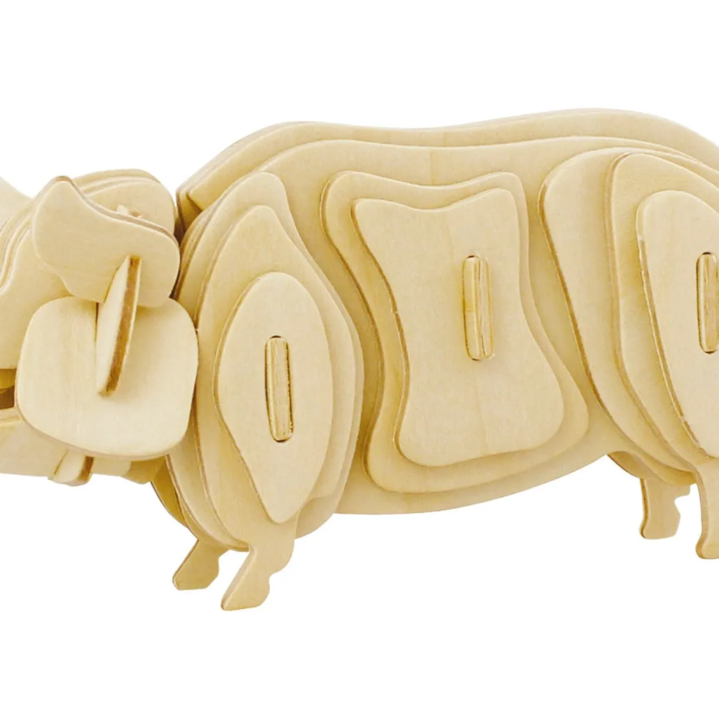 Hands Craft DIY 3D Wooden Puzzle 6 ct, Farm Animals-JP2B7
