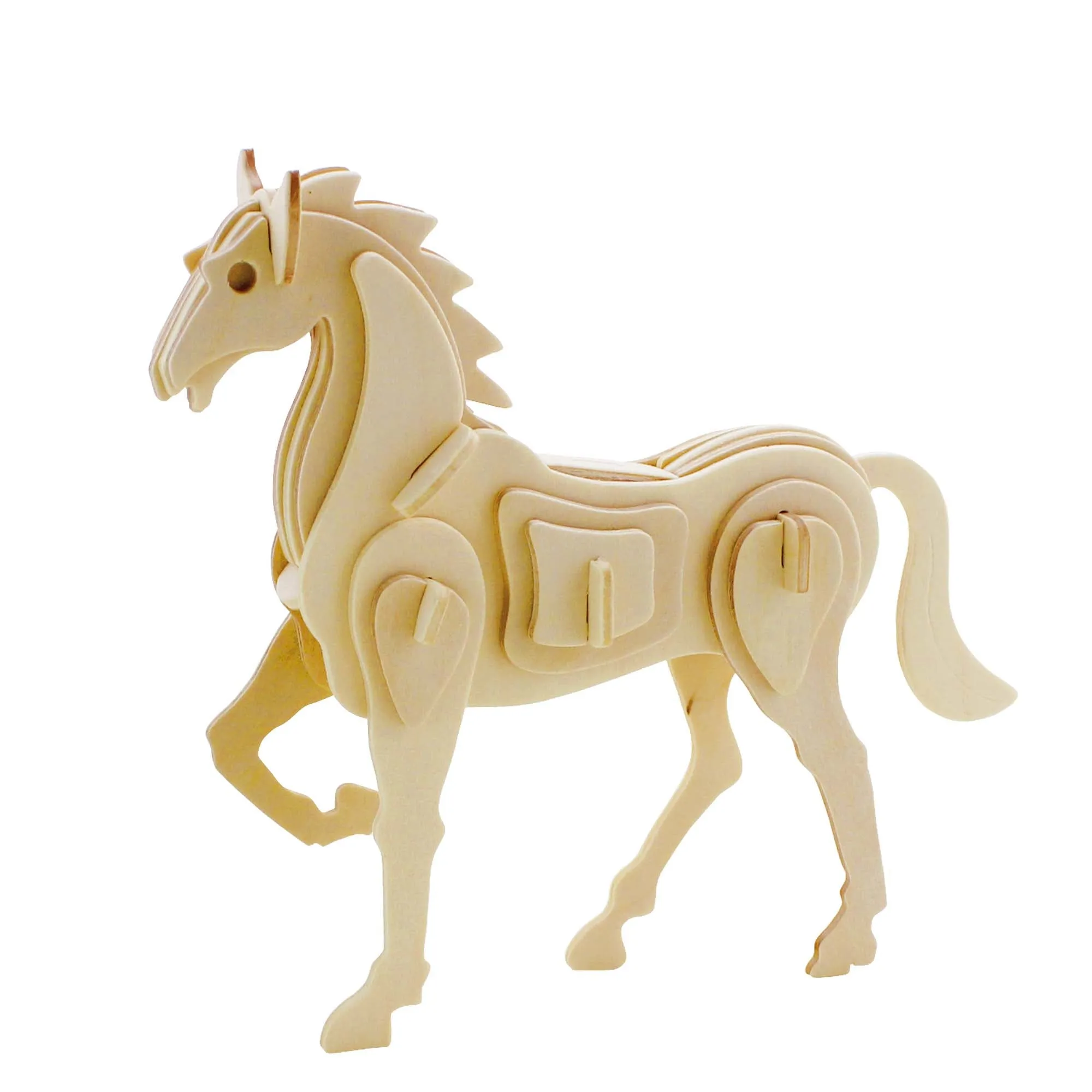 Hands Craft DIY 3D Wooden Puzzle 6 ct, Farm Animals-JP2B7