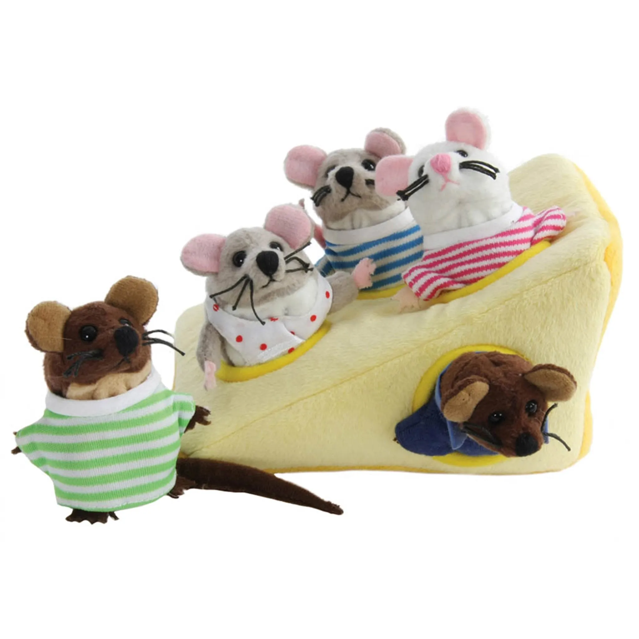 Hide-Away Puppets - Mouse Family in Cheese