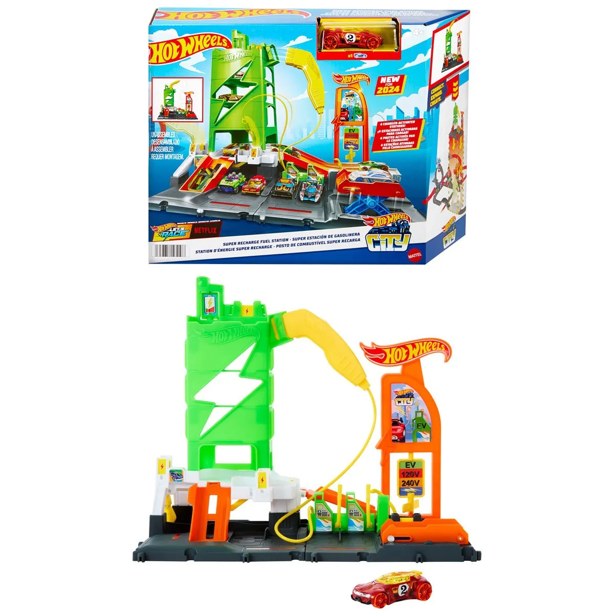 Hot Wheels city Super Recharge Fuel Station