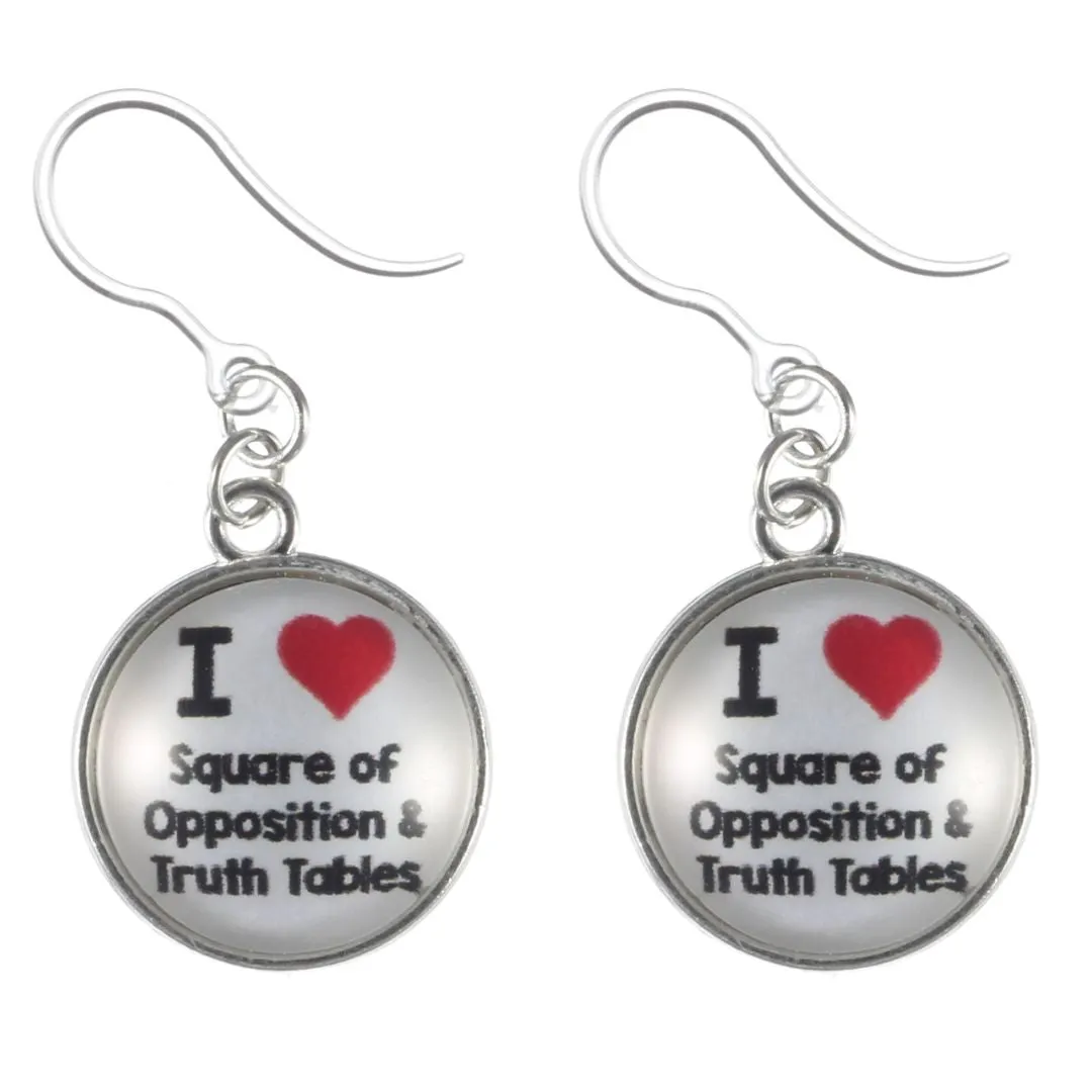 I Love Logic Dangles Hypoallergenic Earrings for Sensitive Ears Made with Plastic Posts