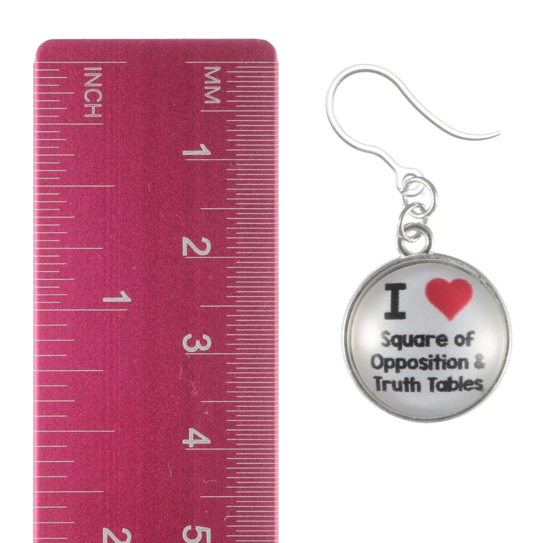 I Love Logic Dangles Hypoallergenic Earrings for Sensitive Ears Made with Plastic Posts