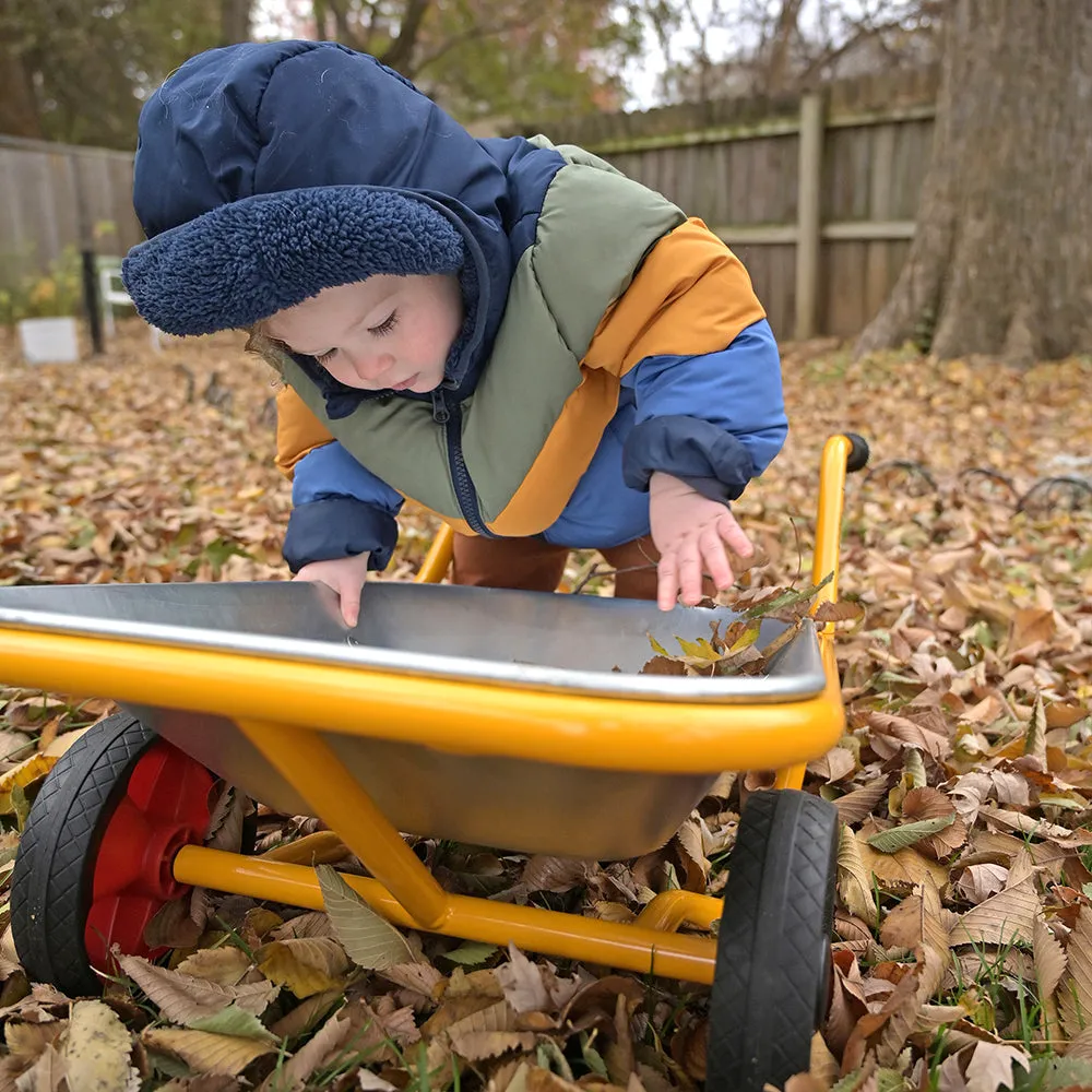 Kids’ Heavy-Duty Steel Wheelbarrow | Safe Two-Wheeled Design
