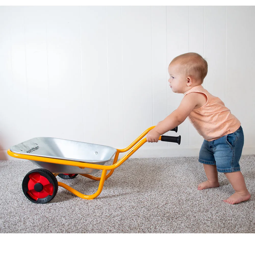 Kids’ Heavy-Duty Steel Wheelbarrow | Safe Two-Wheeled Design
