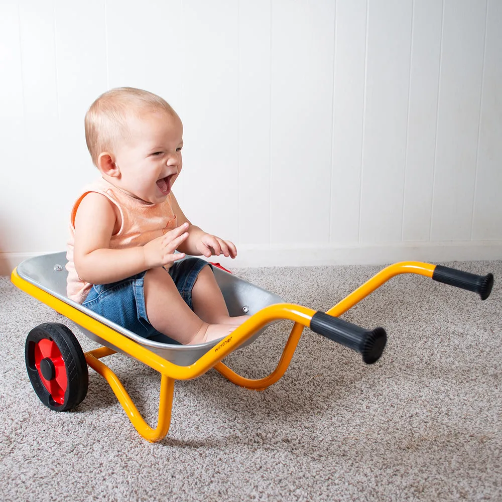 Kids’ Heavy-Duty Steel Wheelbarrow | Safe Two-Wheeled Design